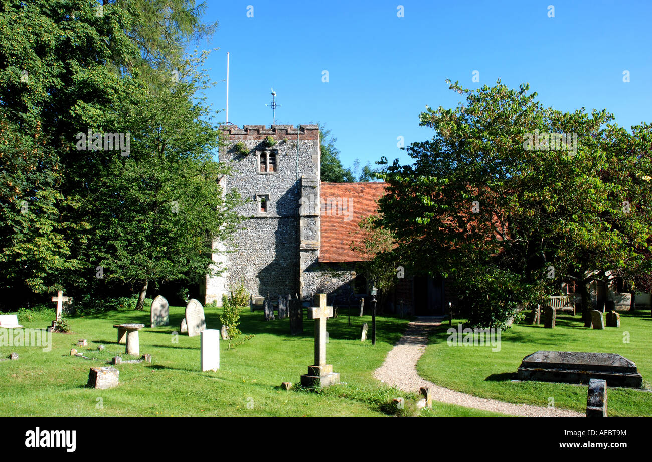 St. Mary`s Church, Turville, Buckinghamshire, England, UK Stock Photo